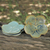 Celadon ceramic plates, 'Orchids' (set of 4) - Celadon Ceramic Dessert Plates (Set of 4) (image 2c) thumbail
