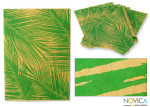 Saa wrapping paper, 'Sunset Leaves' (set of 6) - Saa wrapping paper (Set of 6)