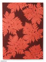 Saa wrapping paper, 'Red Forest' (set of 6) - Saa wrapping paper (Set of 6)