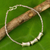 Silver pendant bracelet, 'Sisters' - Hand Crafted Silver Beaded Bracelet