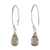 Smoky quartz dangle earrings, 'Smoky Teardrop' - Sterling Silver and Smoky Quartz Dangle Earrings thumbail