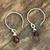 Smoky quartz dangle earrings, 'Smoky Teardrop' - Sterling Silver and Smoky Quartz Dangle Earrings (image 2c) thumbail