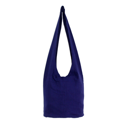 Cotton handbag, 'Starburst' - Cotton handbag