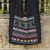 Cotton handbag, 'Tribal Tradition' - Cotton and Hemp Embroidered Sling Handbag thumbail