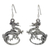 Sterling silver dangle earrings, 'Dragon Duet' - Handcrafted Sterling Silver Dangle Earrings
