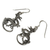 Sterling silver dangle earrings, 'Dragon Duet' - Handcrafted Sterling Silver Dangle Earrings (image 2b) thumbail