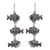 Sterling silver dangle earrings, 'Thai Fish' - Handmade Sterling Silver Dangle Earrings (image 2a) thumbail