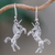 Sterling silver dangle earrings, 'Dance of the Unicorns' - Sterling Silver Dangle Earrings from Thailand thumbail