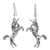 Sterling silver dangle earrings, 'Dance of the Unicorns' - Sterling Silver Dangle Earrings from Thailand (image 2a) thumbail