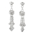 Sterling silver waterfall earrings, 'Love Knots' - Hand Made Modern Sterling Silver Chandelier Earrings (image 2a) thumbail