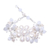 Pearl floral bracelet, 'Snow Garland' - Pearl Flower Bracelet