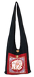 Cotton handbag, 'Red Elephant Luck' - Hand Made Cotton Shoulder Bag