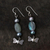 Pearl and labradorite dangle earrings, 'Iridescent Sky' - Pearl and labradorite dangle earrings (image 2c) thumbail