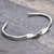 Sterling silver cuff bracelet, 'Ribbon Twist' - Handmade Modern Sterling Silver Cuff Bracelet thumbail