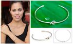 Sterling silver cuff bracelet, 'Love Knot' - Sterling Silver Cuff Bracelet