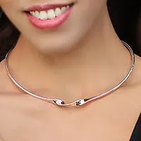 Sterling silver choker, Ribbon Twist