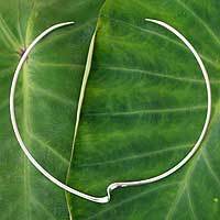 Sterling silver choker, 'My Way' - Sterling silver choker