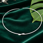 Sterling silver choker, 'Minimalist' - Hand Crafted Sterling Silver Collar Necklace