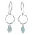 Chalcedony dangle earrings, 'Mystic Solo' - Sterling Silver and Chalcedony Dangle Earrings thumbail