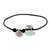 Leather and chalcedony pendant bracelet, 'Peaceful Ways' - Leather and Chalcedony Bracelet (image 2a) thumbail