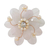 Broschennadel aus Rosenquarz - Brosche mit floralem Rosenquarz und Perlen