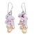 Pearl and rose quartz cluster earrings, 'Pink Bouquet' - Rose Quartz and Pearl Earrings thumbail