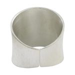Sterling silver band ring, 'Be Bold' - Fair Trade Hill Tribe Sterling Silver Band Ring