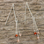 Carnelian dangle earrings, 'Sweet Pendulums' - Carnelian dangle earrings (image 2b) thumbail