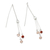 Carnelian dangle earrings, 'Sweet Pendulums' - Carnelian dangle earrings (image 2c) thumbail