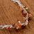 Pearl and rose quartz strand necklace, 'Joy' - Pearl and rose quartz strand necklace