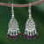 Garnet chandelier earrings, 'Lace Teardrop' - Garnet and Sterling Silver Chandelier Earrings thumbail