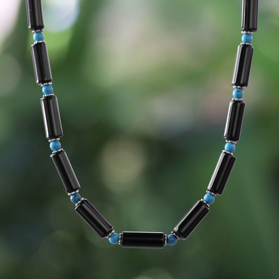 Onyx-Halsband - handgefertigter Onyx-Halsband
