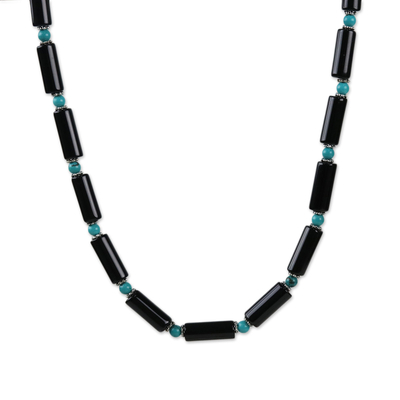 Onyx-Halsband - handgefertigter Onyx-Halsband