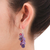 Perlen- und Amethyst-Cluster-Ohrringe - Fair gehandelte Amethyst- und Perlen-Cluster-Ohrringe