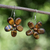 Pearl and tiger's eye flower earrings, 'Tawny Paradise' - Tiger's Eye Earrings from Thailand (image 2b) thumbail