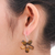 Perlen- und Tigerauge-Blumenohrringe - Tigerauge-Ohrringe aus Thailand