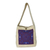 Hemp shoulder bag, 'Sapphire Lotus' - Hemp shoulder bag