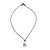 Pearl and leather choker, 'Charms of Love' - Silver and Leather Pendant Necklace (image 2c) thumbail