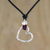 Pearl and leather choker, 'Sweet Love' - Garnet and Silver Heart Pendant Necklace thumbail