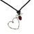 Pearl and leather choker, 'Sweet Love' - Garnet and Silver Heart Pendant Necklace (image 2a) thumbail