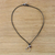 Pearl and leather choker, 'Sweet Love' - Garnet and Silver Heart Pendant Necklace (image 2b) thumbail