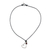 Pearl and leather choker, 'Sweet Love' - Garnet and Silver Heart Pendant Necklace (image 2c) thumbail