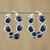 Pearl hoop earrings, 'Shadow Twist' - Sterling Silver and Pearl Hoop Earrings thumbail