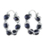 Pearl hoop earrings, 'Shadow Twist' - Sterling Silver and Pearl Hoop Earrings (image 2a) thumbail