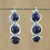 Pearl hoop earrings, 'Shadow Twist' - Sterling Silver and Pearl Hoop Earrings (image 2b) thumbail