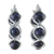 Pearl hoop earrings, 'Shadow Twist' - Sterling Silver and Pearl Hoop Earrings (image 2d) thumbail
