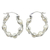 Cultured pearl hoop earrings, 'Cloud Twist' - Sterling Silver and Pearl Hoop Earrings (image 2a) thumbail
