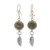 Unakite and citrine dangle earrings, 'Cool Forest' - Sterling Silver and Unakite Dangle Earrings (image 2a) thumbail