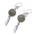 Unakite and citrine dangle earrings, 'Cool Forest' - Sterling Silver and Unakite Dangle Earrings (image 2c) thumbail