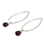 Garnet dangle earrings, 'Sublime' - Sterling Silver and Garnet Dangle Earrings (image 2b) thumbail